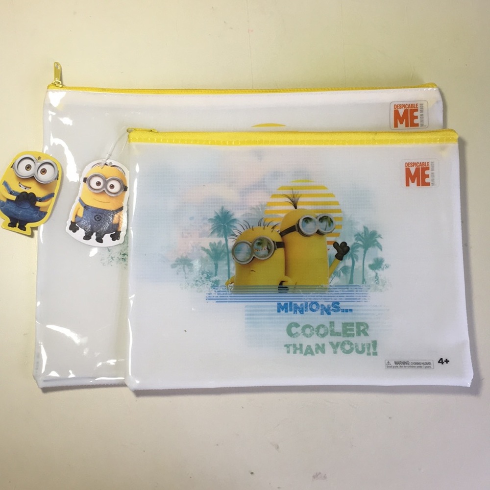 NWT 2 Minion Pencil Pouches